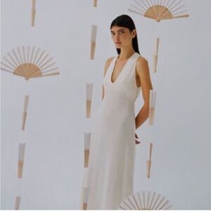 Paloma Wool Atalaia Silk Midi in Off White (EU 34) Sold Out